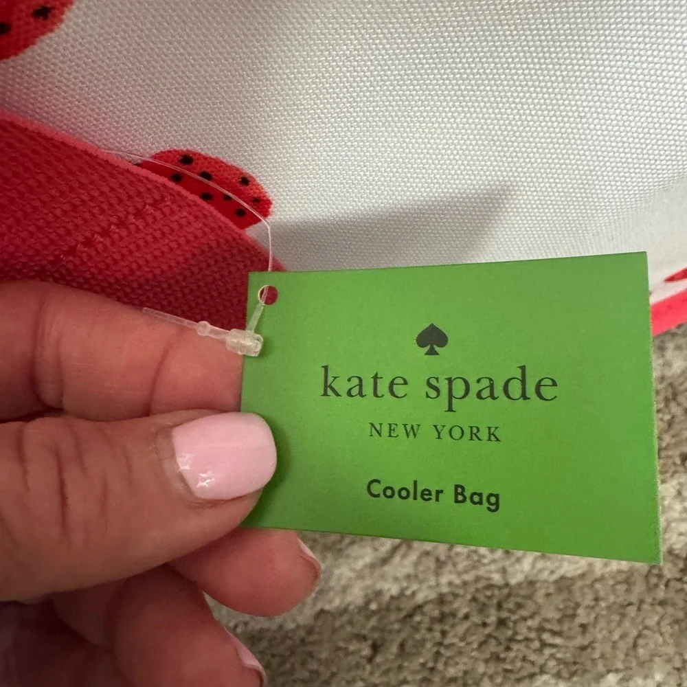 Kate Spade Colorful fruit design coolerTote Bag w/ plastic coating,zipper,straps